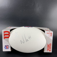 NFL - Dolphins Garrett Nelson Signed White Composite Football