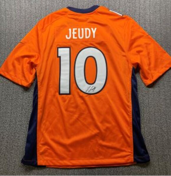 Broncos - Jerry Jeudy Signed Replica Jersey Size XL
