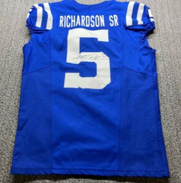 Crucial Catch - Colts Anthony Richardson Signed Game Issued Jersey Size ...
