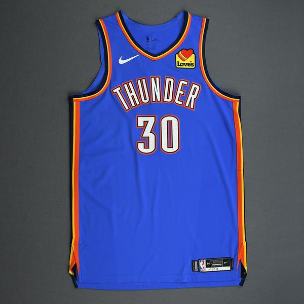 Image of Deonte Burton - Oklahoma City Thunder - Game-Issued Icon Edition Jersey - 2019-20 Season