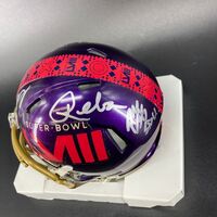 NFL - Multi Sign Super Bowl 58 Mini Helmet Signed By Reba McEntire, Post...
