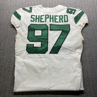 STS - Jets Nathan Shepherd Game Worn Jersey (1/03/21) Size 46 With BWJ P...