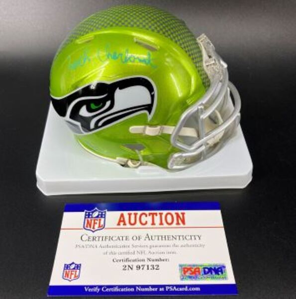NFL - Seahawks Zach Charbonnet signed mini helmet