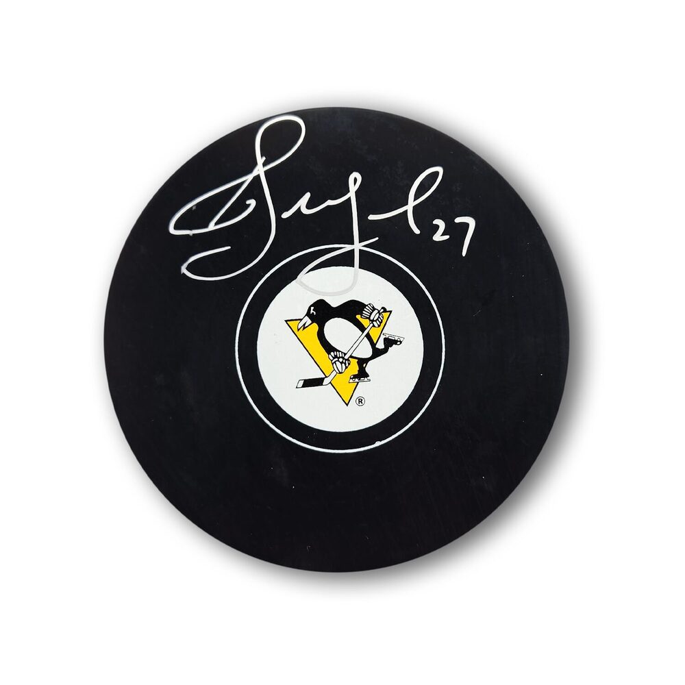 Alex Kovalev Autographed Pittsburgh Penguins Hockey Puck
