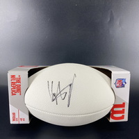 NFL - Saints Kyle Hergel Signed White Composite Football
