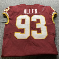 STS - WFT Jonathan Allen Game Worn Jersey (12/26/21) Size 44