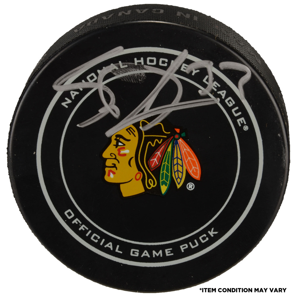 Scott Darling Chicago Blackhawks Autographed Official Game Puck - Imperfect Condition