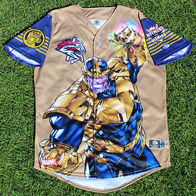#2 Marvel Thanos Game Worn Autographed Jersey Size 46 (Ronny Mauricio)