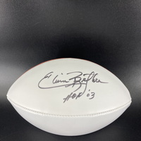 HOF - Oilers Elvin Bethea Signed Panel Ball With HOF 03 Inscription