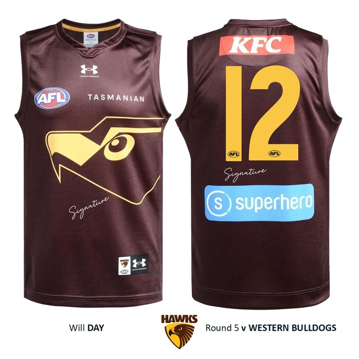 Photo of Will Day #12 Hawthorn 2026 Gather Round Guernsey