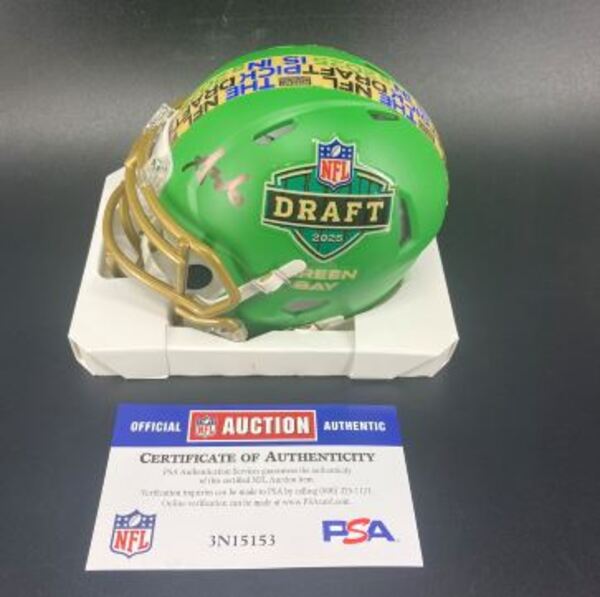 NFL - Panthers Tetairoa McMillan Signed NFL Draft Mini Helmet