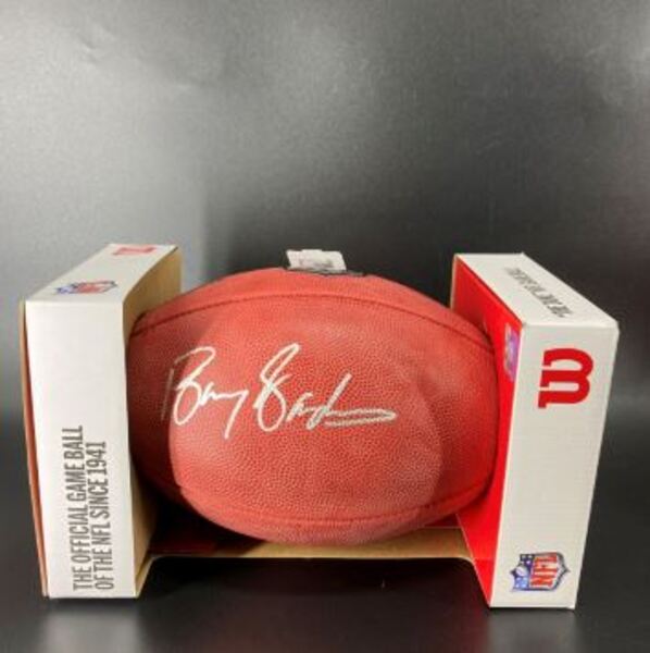 Legends - Lions Barry Sanders Signed Authentic Football