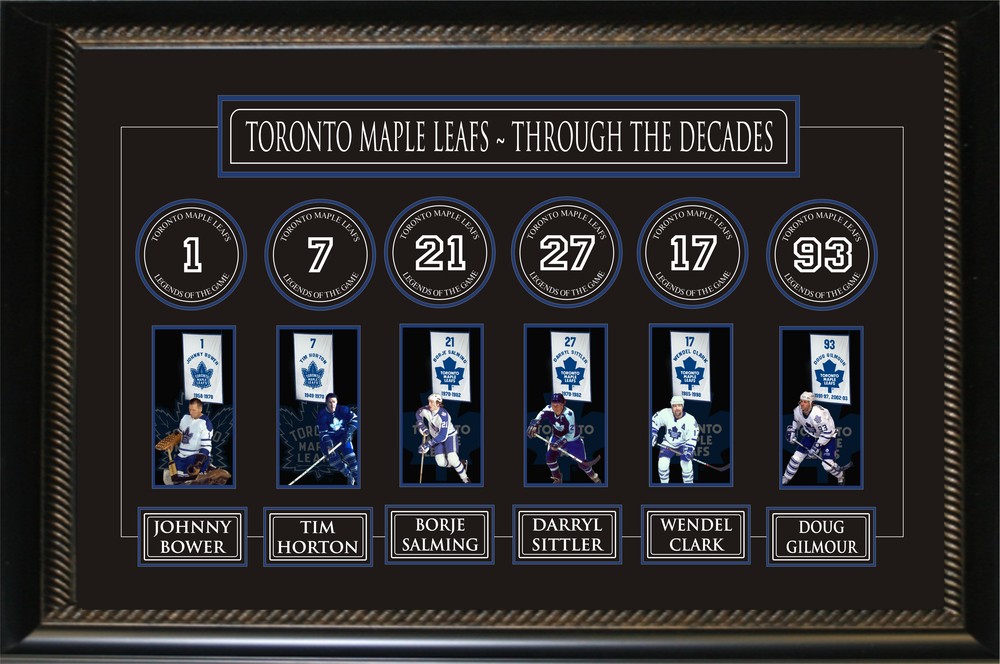 Toronto Maple Leafs Through the Deacdes Banner Frame