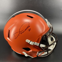 NFL - Browns Denzel Ward Signed Replica Speed Helmet