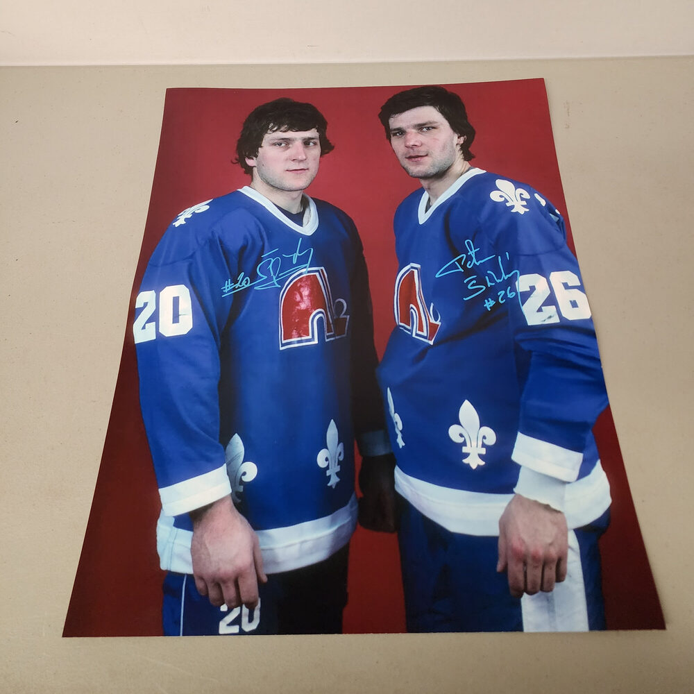 Peter Stastny and Anton Stastny Autographed Quebec Nordiques 16x20 Photo