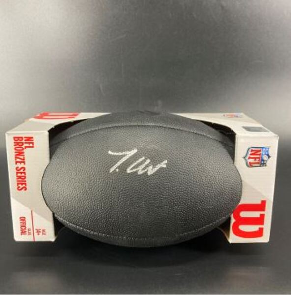 NFL - Jaguars Travis Hunter Signed Black Composite Silver Series Football