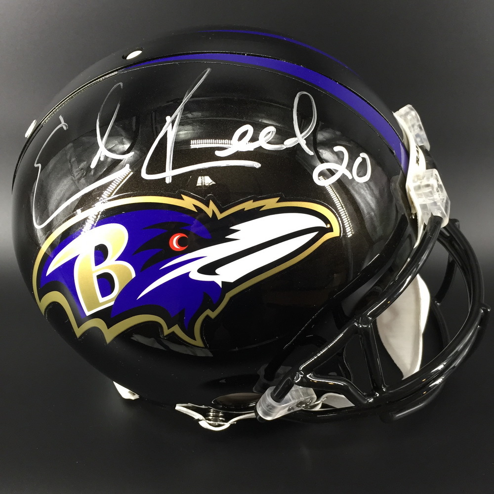 ed reed autographed helmet