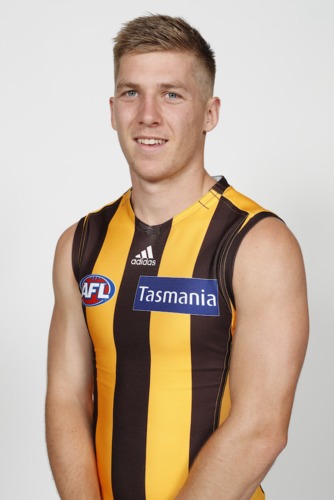 Photo of #36 Dylan Moore Match-Worn & Signed Home Guernsey