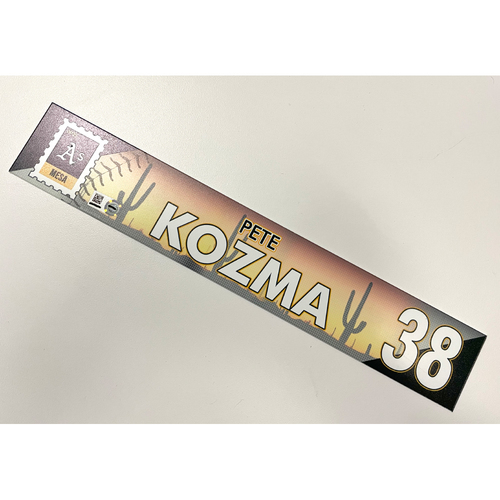 Game-Used 2021 Spring Training Locker Nameplate - Pete Kozma