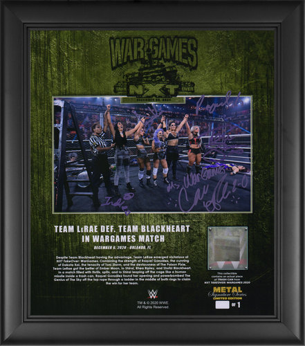 Team LeRae SIGNED NXT TakeOver WarGames 2020 Signature Series Plaque (#1 of 1)