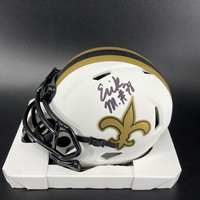 NFL - Saints Erik McCoy Signed Lunar Eclipse Mini Helmet