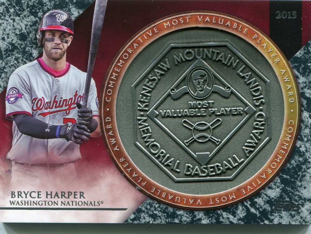 2017 Topps Update MVP Award Relics #MVPRBH Bryce Harper