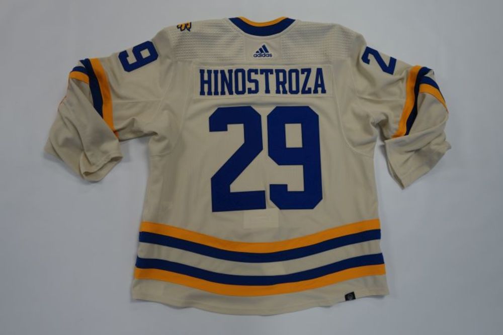 Vinnie Hinostroza 2022 Buffalo Sabres Heritage Classic Jersey NHL