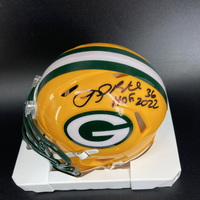 HOF - Packers LeRoy Butler Signed Mini Helmet with HOF 22 Inscription