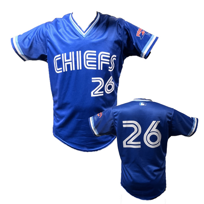 Wall of Fame 1985 Chiefs Syracuse Mets Brandon Sproat Game-Worn, Autographed Jersey; #34, Size 44 (Medium)