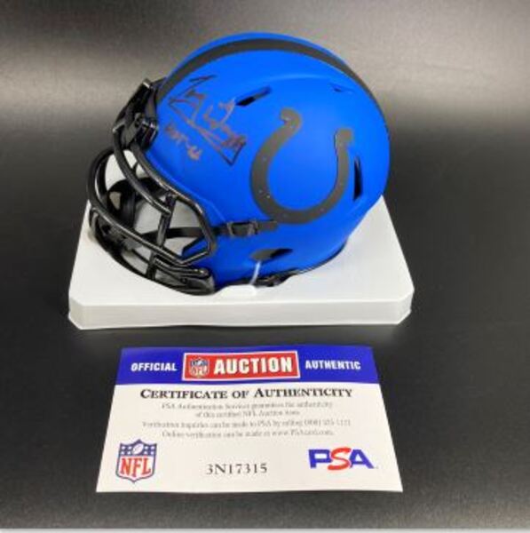 HOF - Colts Tony Dungy Signed Rave Mini Helmet