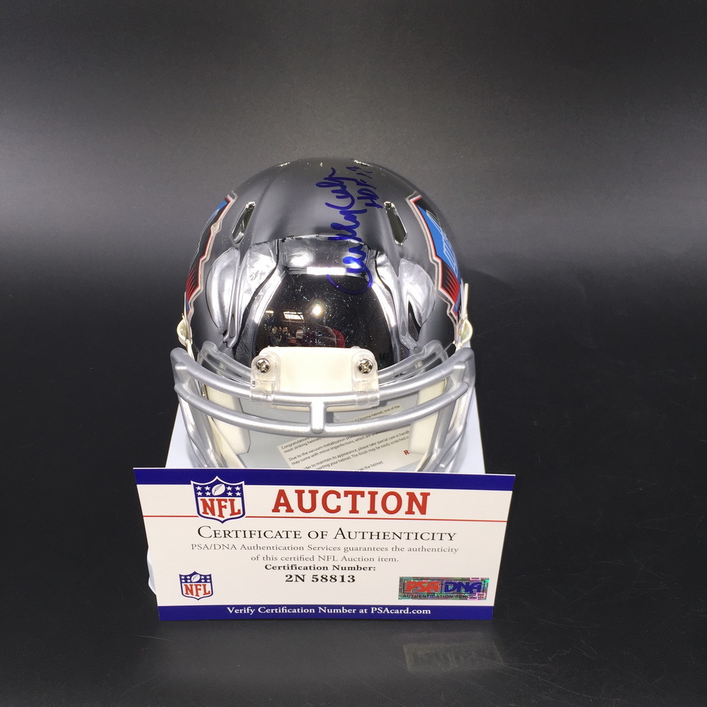 HOF Chiefs Curley Culp Signed Hall of Fame Chrome Mini Helmet The