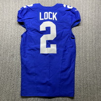 Crucial Catch - Giants Drew Lock Game Worn Jersey (9/26/2024) Size 42 Wi...