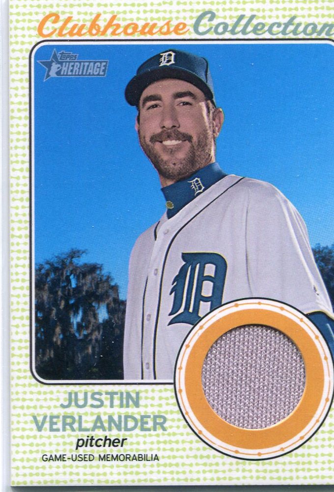 2017 Topps Heritage Clubhouse Collection Relics Justin Verlander