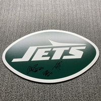 HOF - Jets Fat Head Foam Core Cut Out Signed by Darrelle Revis, Ty Law a...