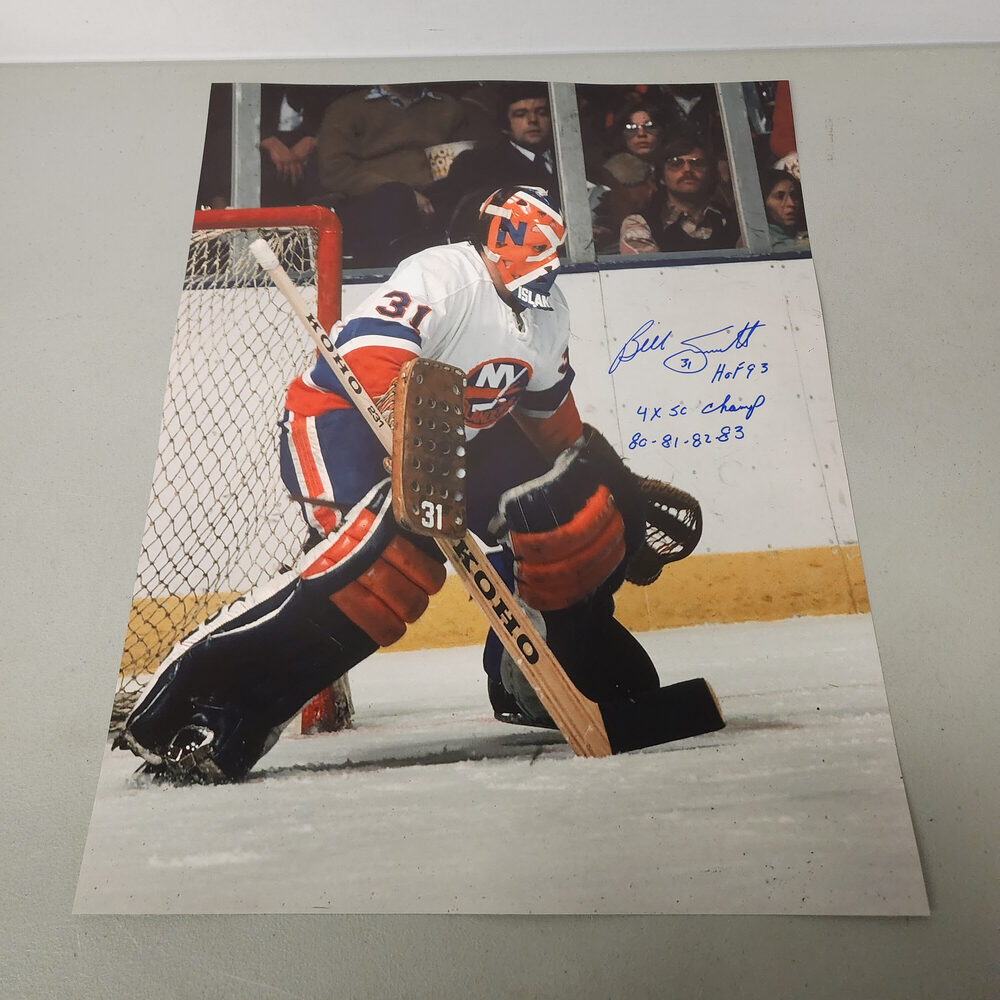 Billy Smith Autographed New York Islanders Away 16x20 Photo