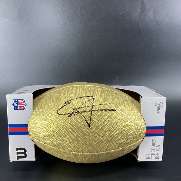 NFL - Titans Elic Ayomanor Signed Gold Composite Football