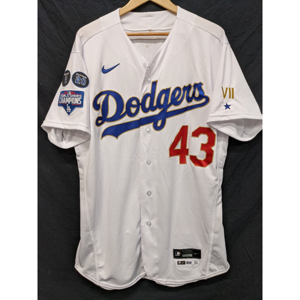 Edwin Rios GameUsed Gold Trim 2021 Opening Weekend Home Jersey Los