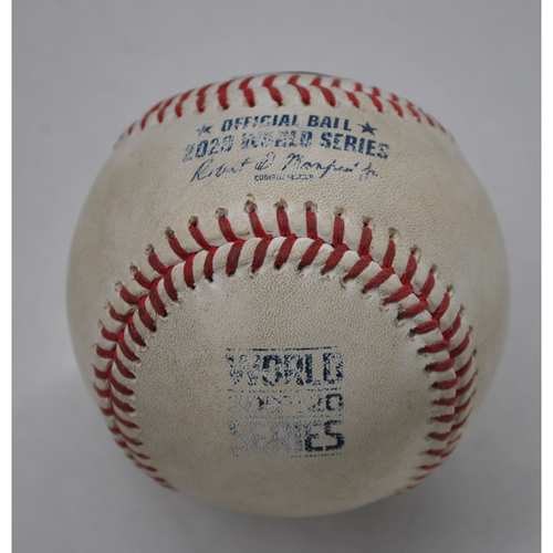 Game-Used Baseball - 2020 World Series - Los Angeles Dodgers vs. Tampa Bay Rays - Game 5 - Pitcher: Clayton Kershaw, Batter: Randy Arozarena (Foul) - Bot 1