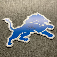HOF - Lions Fat Head Foam Core Cut Out Signed by Calvin Johnson (Edges M...