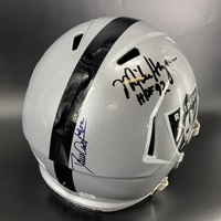 HOF - Raiders Multi Signed Replica Speed Helmet Signed by Mike Haynes an...