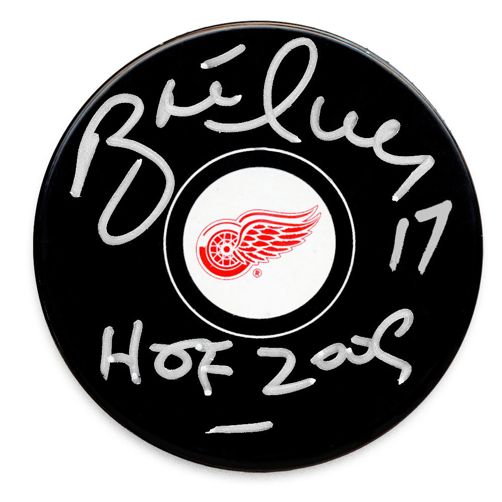Brett Hull Detroit Red Wings HOF Autographed Puck NHL Auctions