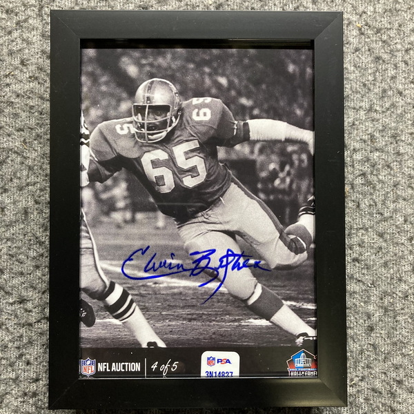 HOF - Oilers Elvin Bethea NFL Auction Exclusive Signed 5x7 Framed Photo ...