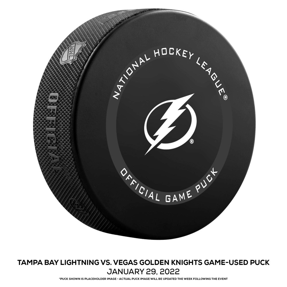 Tampa Bay Lightning GameUsed Puck vs. Vegas Golden Knights on January