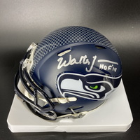 HOF - Seahawks Walter Jones Signed Mini Helmet with HOF 14 Inscription
