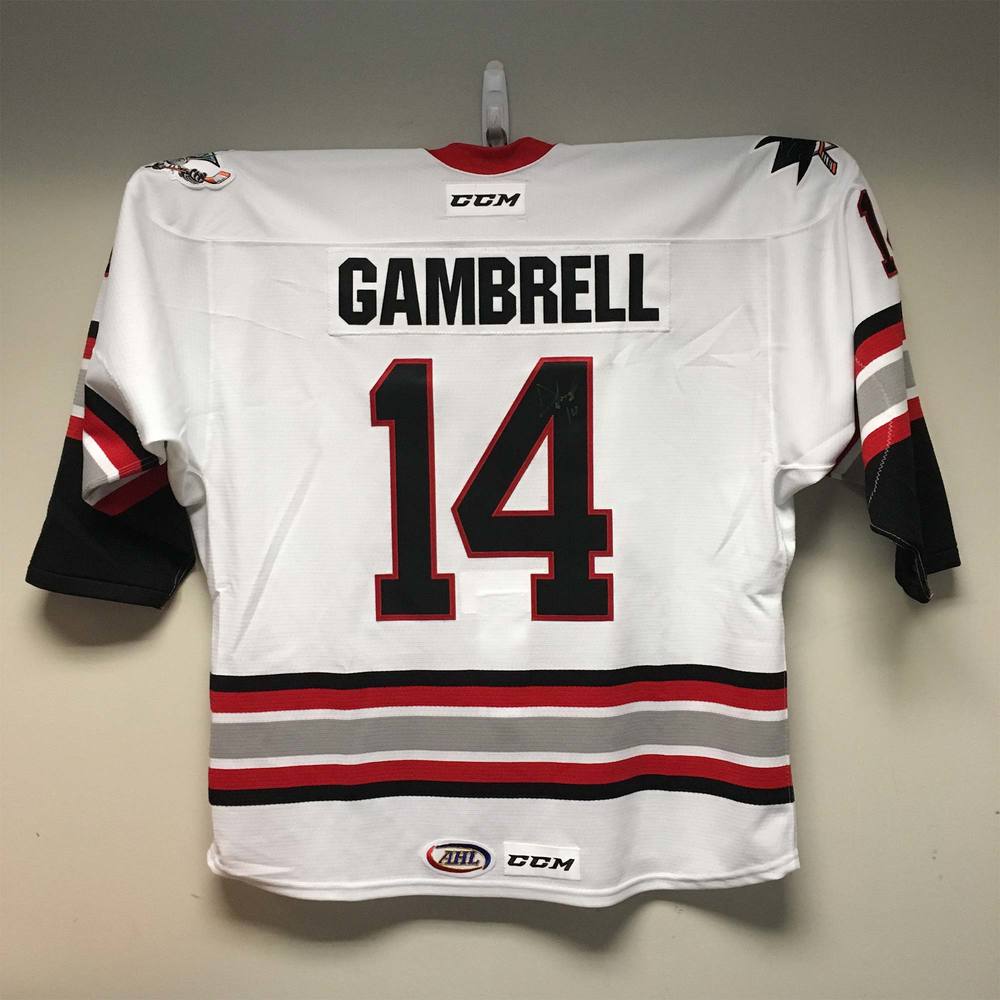 AHL Authentic San Jose Barracuda Kansas City Blades Throwback Jersey