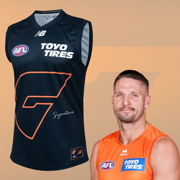Jesse Hogan #23 GWS GIANTS 2025 Never Surrender Player Guernsey