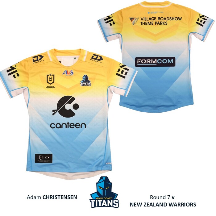 Photo of Adam Christensen #17 Gold Coast Titans 2026 NZ Away Jersey