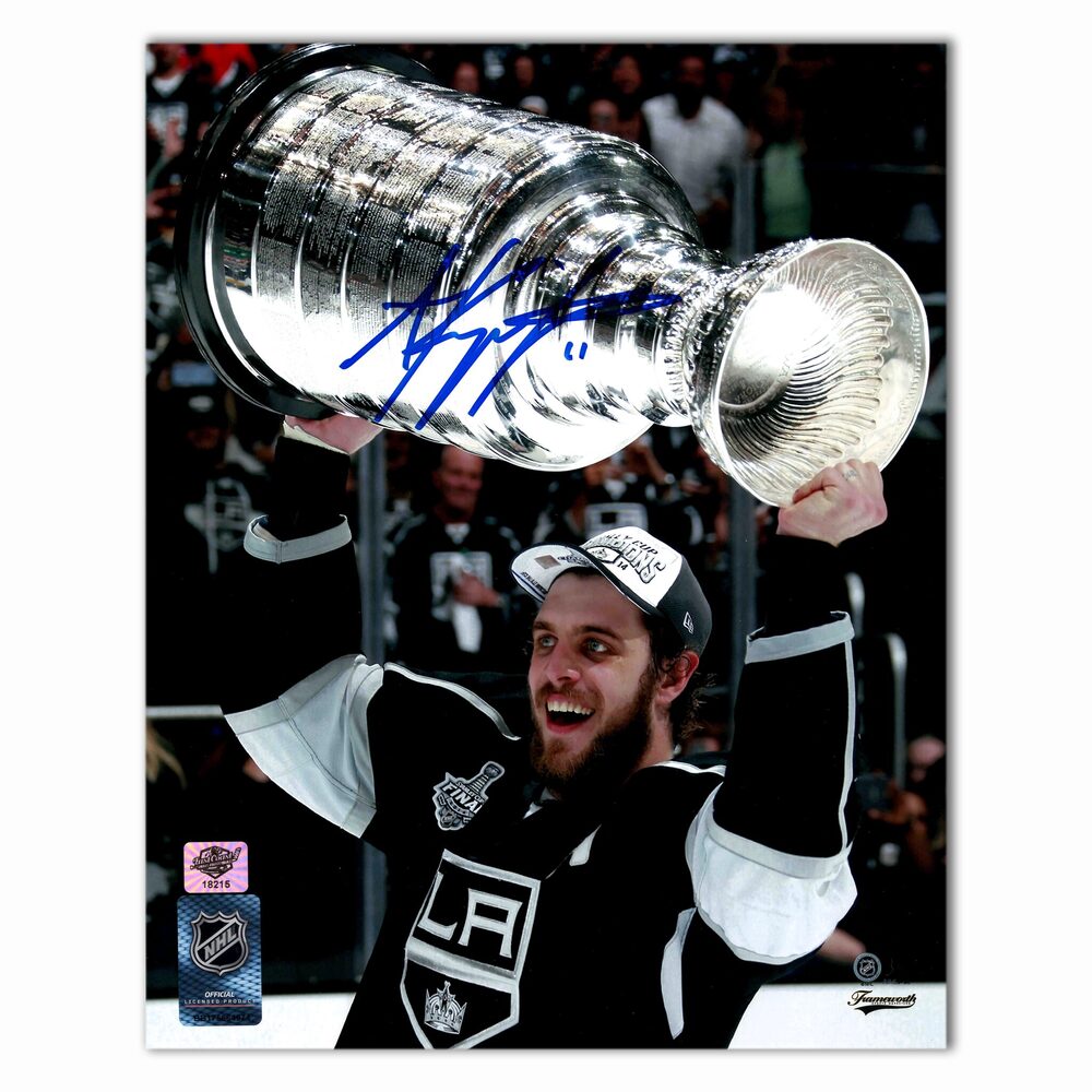 Anze Kopitar Autographed Los Angeles Kings 2014 Stanley Cup Photo 8x10