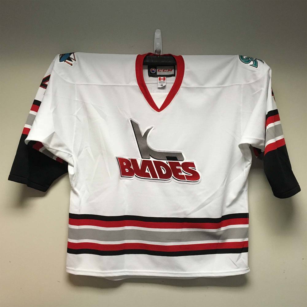 AHL Authentic San Jose Barracuda Kansas City Blades Throwback Jersey