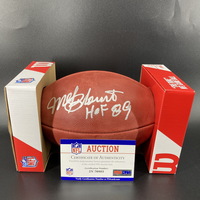 HOF - Steelers Mel Blount Signed Authentic Football with ""HOF...